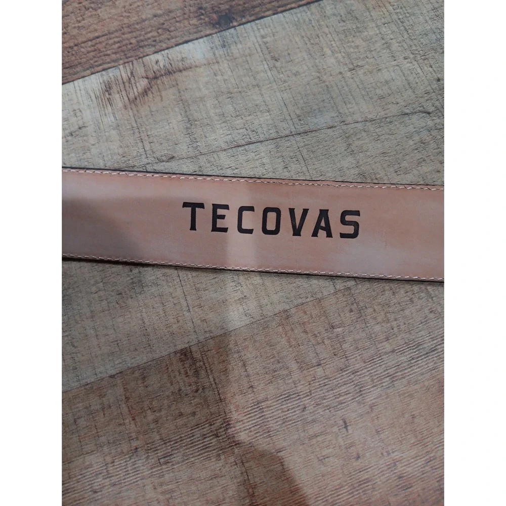 Tecovas Cowboy Western Handmade Calfskin Belt Men's Brown  ‎ size Large 5 Hole